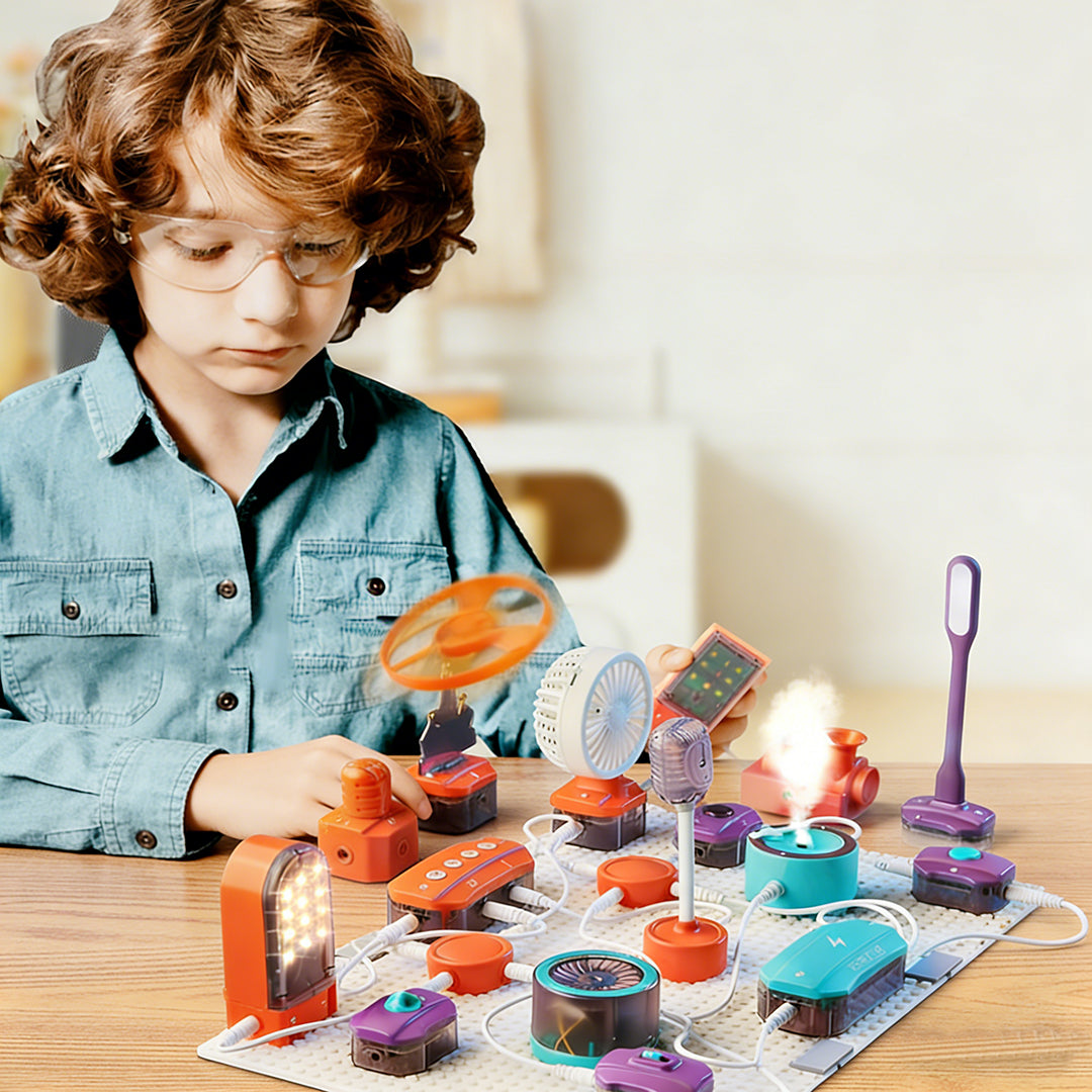 Circuit Master STEM Building Blocks Kit | 100+ Projects Electronic Assembly Experiment Toy