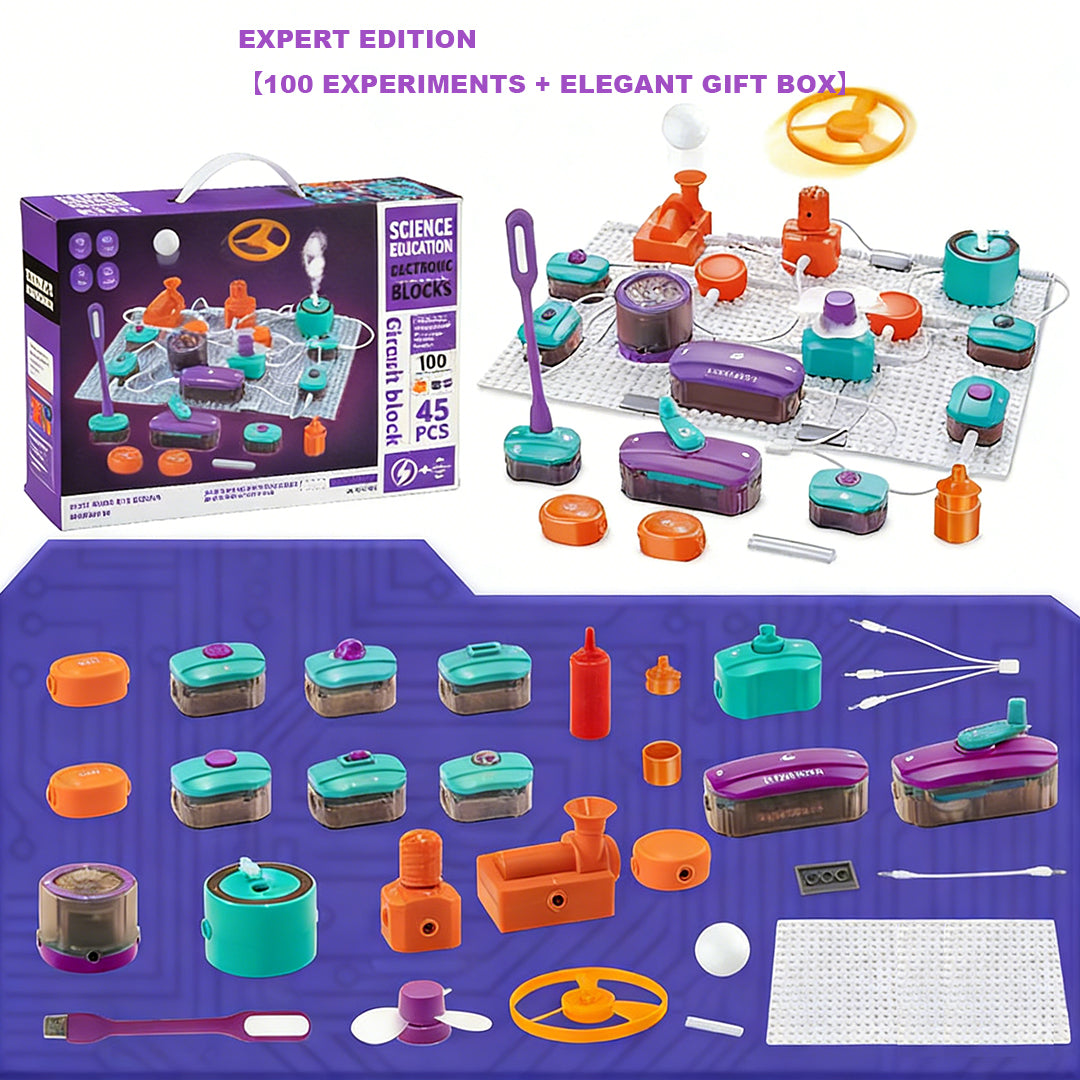 Circuit Master STEM Building Blocks Kit | 100+ Projects Electronic Assembly Experiment Toy
