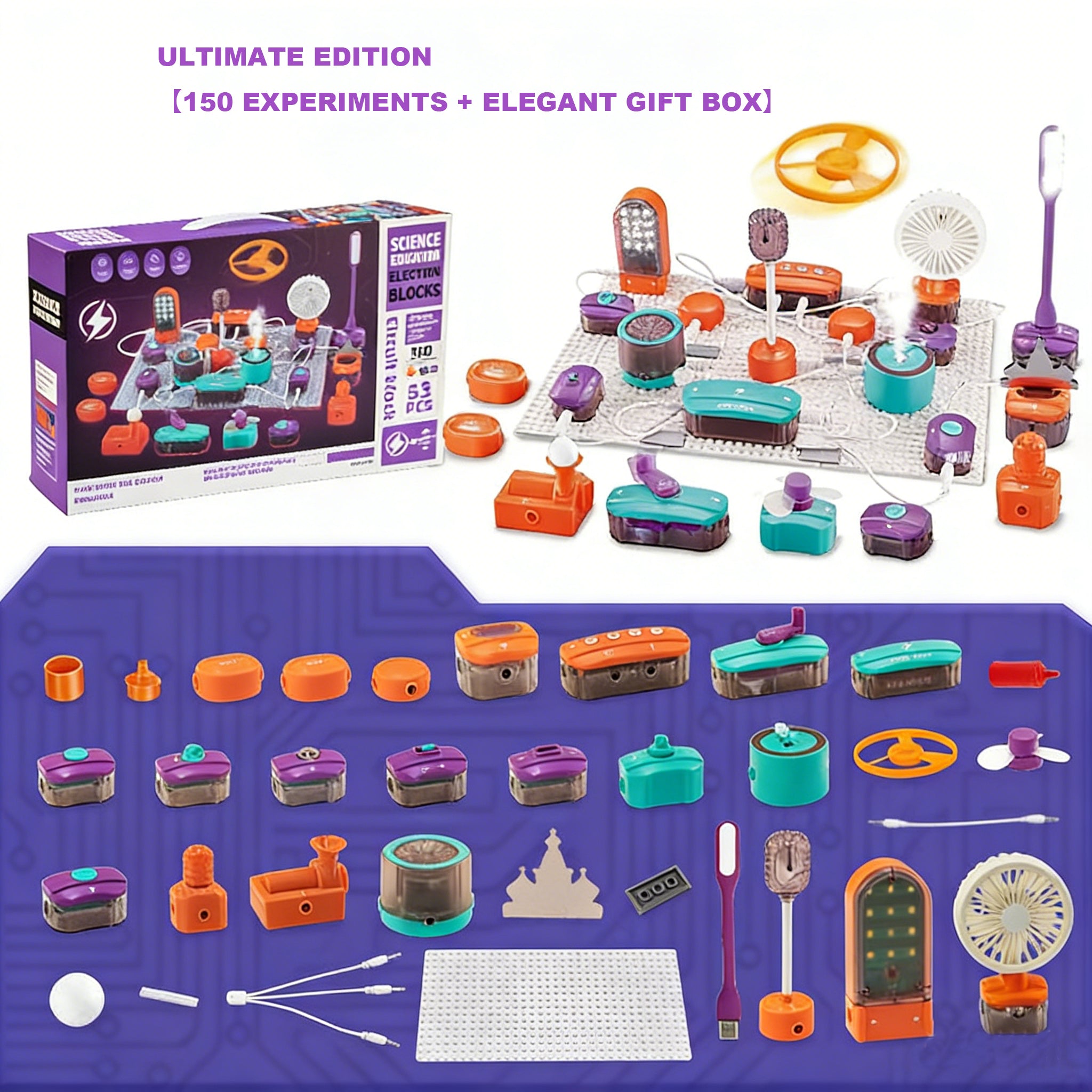 Circuit Master STEM Building Blocks Kit | 100+ Projects Electronic Assembly Experiment Toy