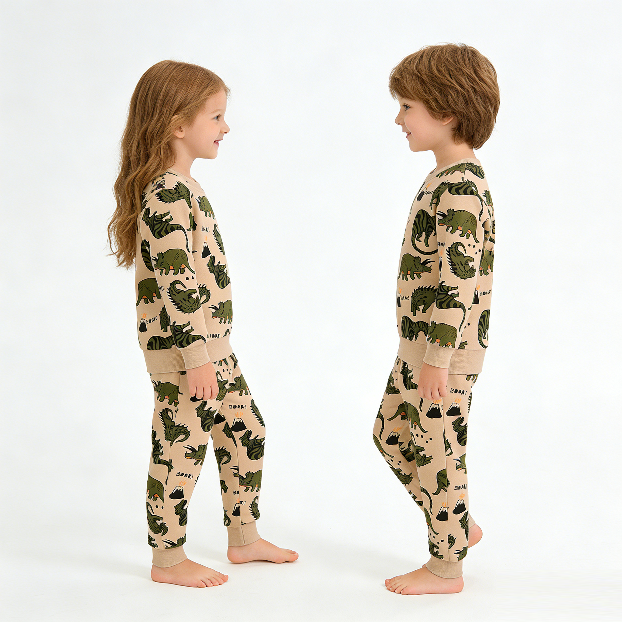 New🔥 Organic Cotton Kids Dinosaur Sweatshirt Set - 2026 Trendy Toddler Outfit