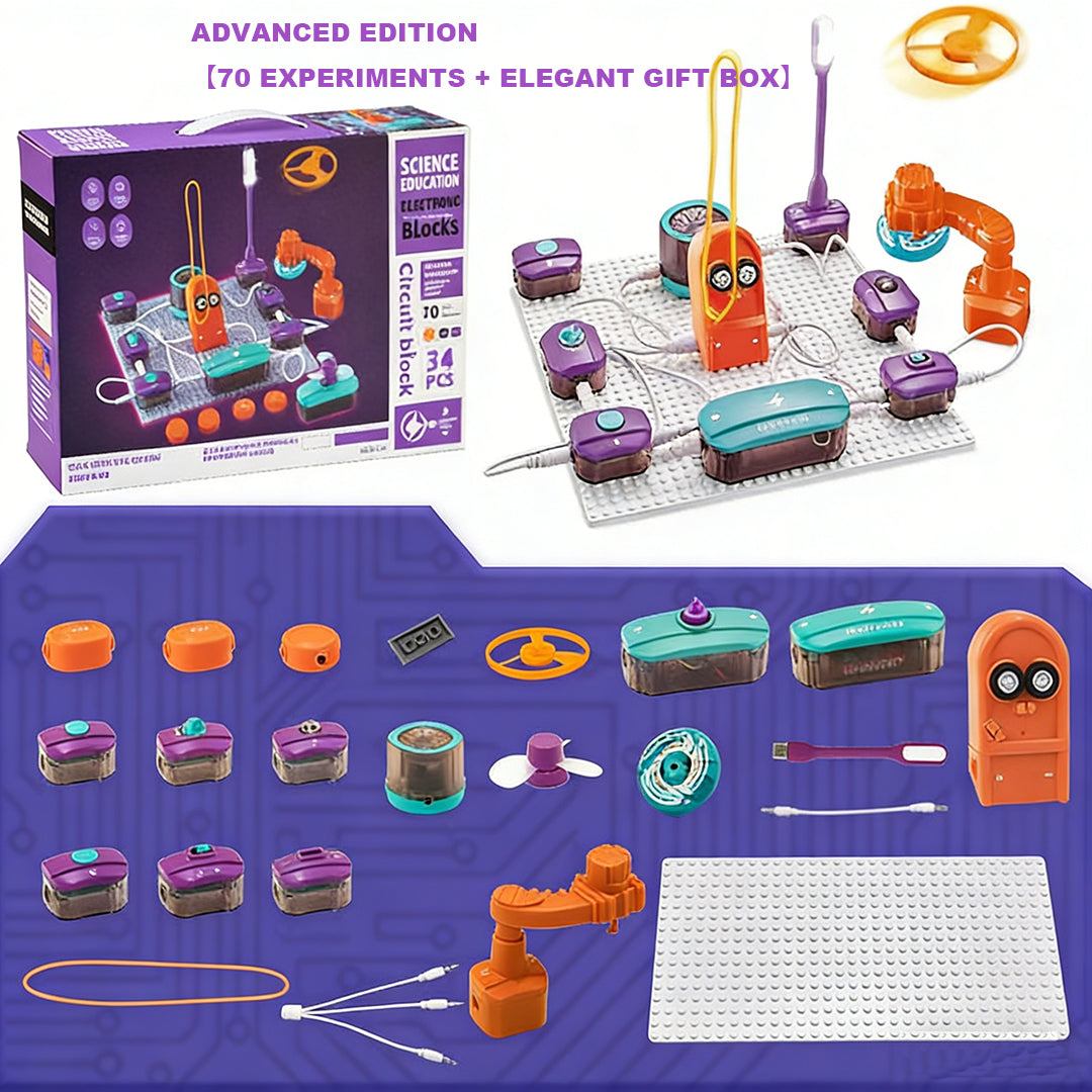 Circuit Master STEM Building Blocks Kit | 100+ Projects Electronic Assembly Experiment Toy