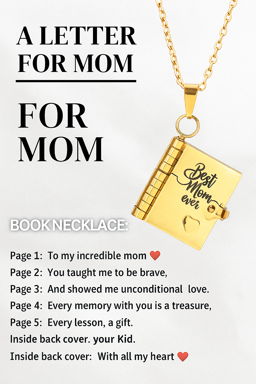 Book Necklace - The Family's Place