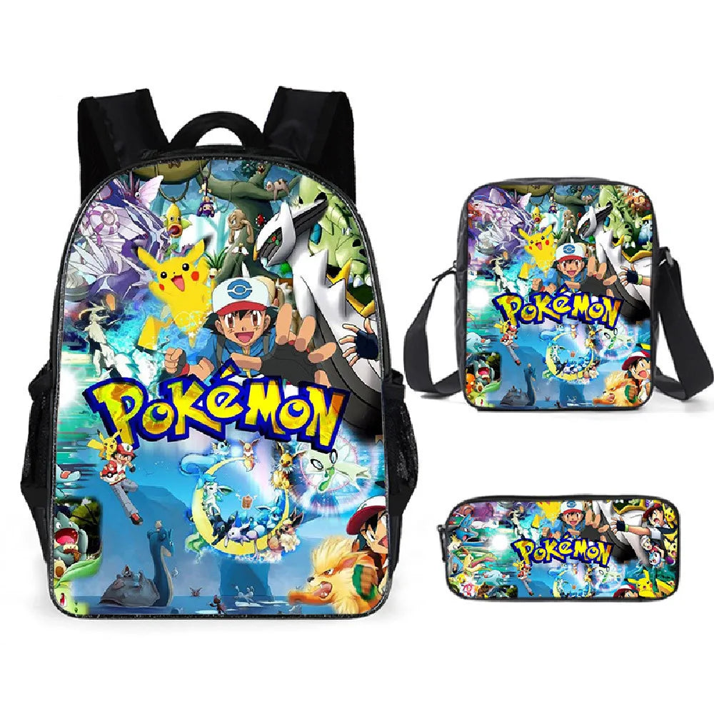 Pokémon 3-Piece School Set - Backpack + Pouch + Pencil Case