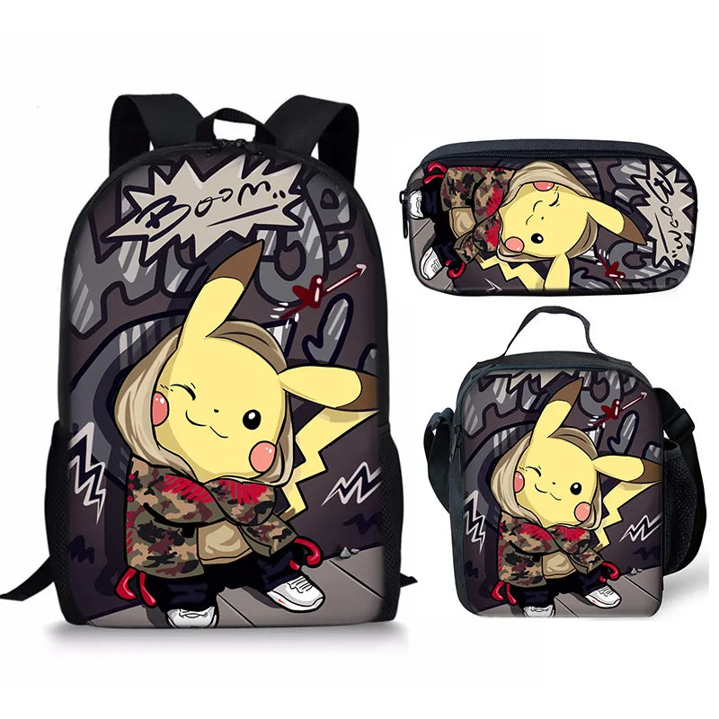 Pokémon 3-Piece School Set - Backpack + Pouch + Pencil Case