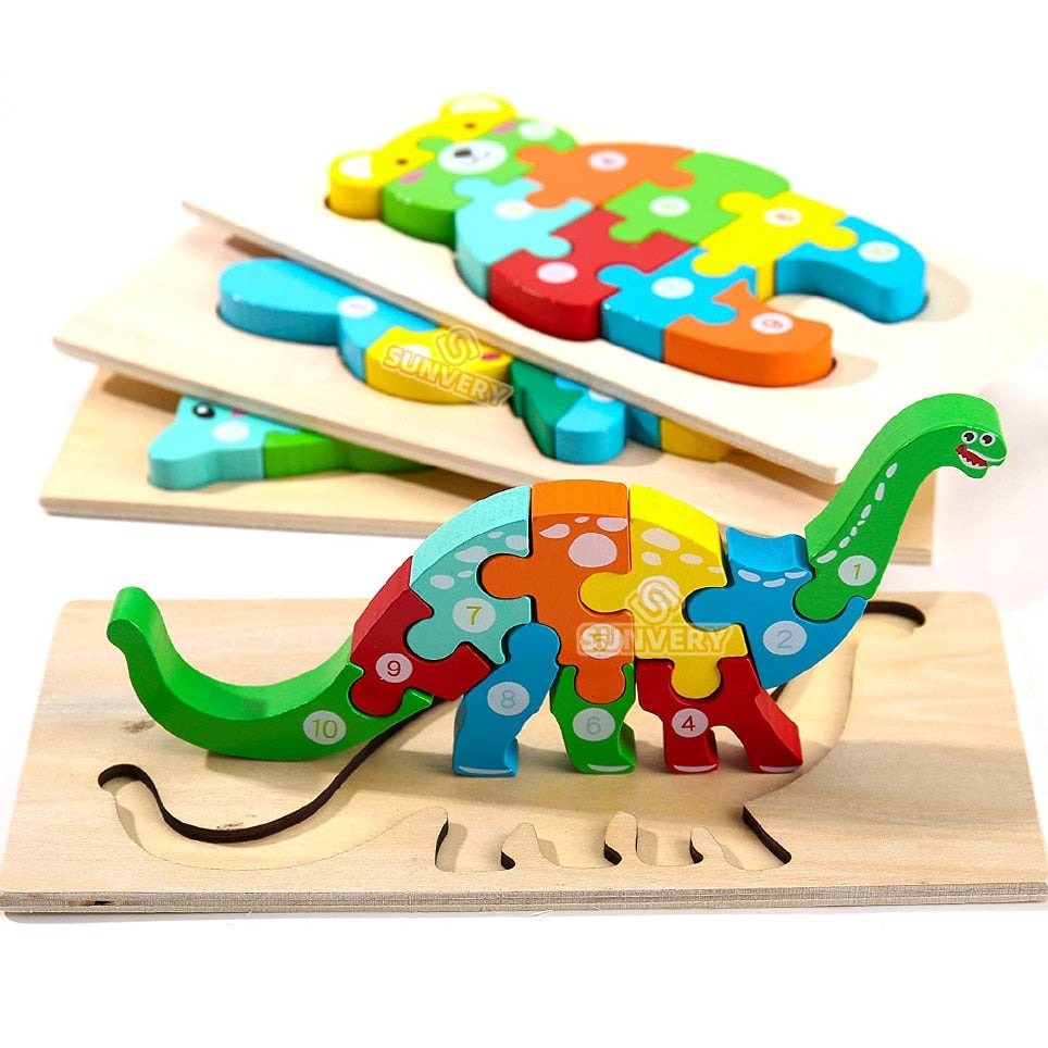 3D Wooden Puzzle - Animal World