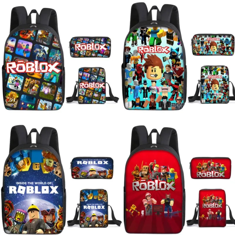 Roblox 3-Piece School Set - Backpack + Pouch + Pencil Case