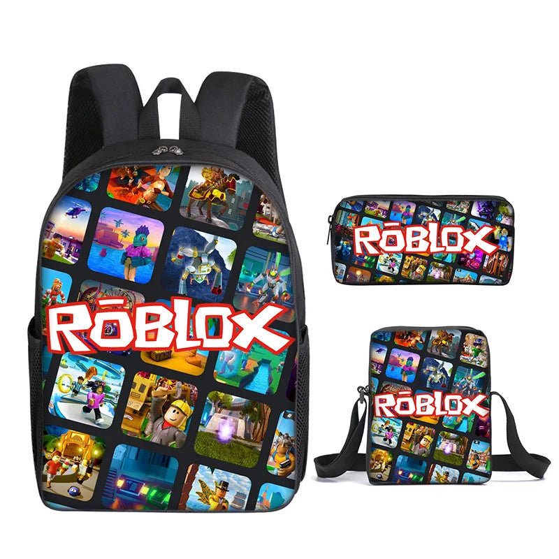 Roblox 3-Piece School Set - Backpack + Pouch + Pencil Case