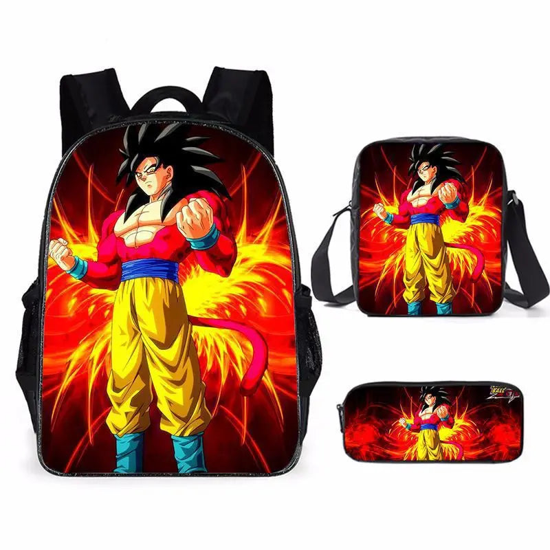 Dragon Ball Z 3-Piece School Set - Backpack + Pouch + Pencil Case