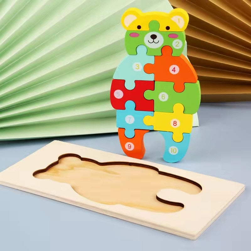 3D Wooden Puzzle - Animal World