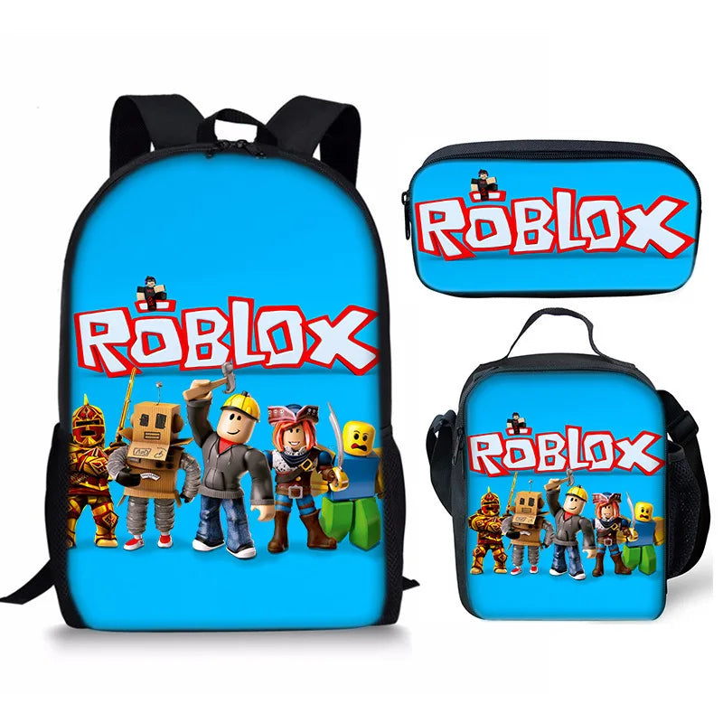 Roblox 3-Piece School Set - Backpack + Pouch + Pencil Case