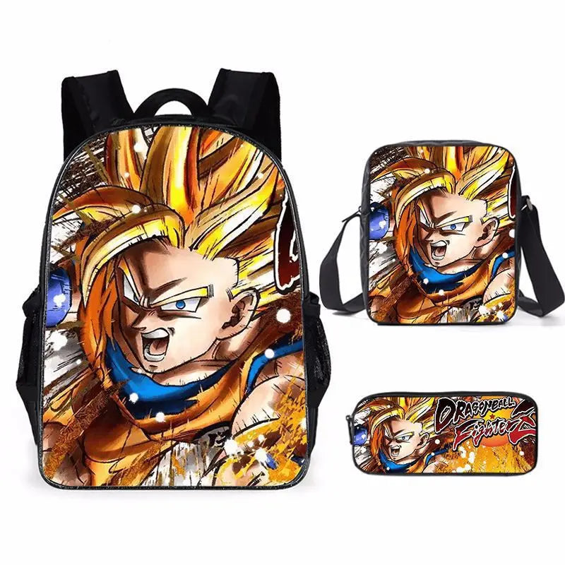 Dragon Ball Z 3-Piece School Set - Backpack + Pouch + Pencil Case