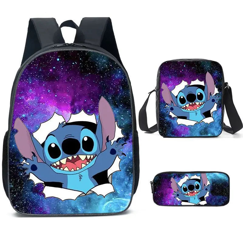 Lilo & Stitch 3-Piece Set - Backpack + Pouch + Pencil Case