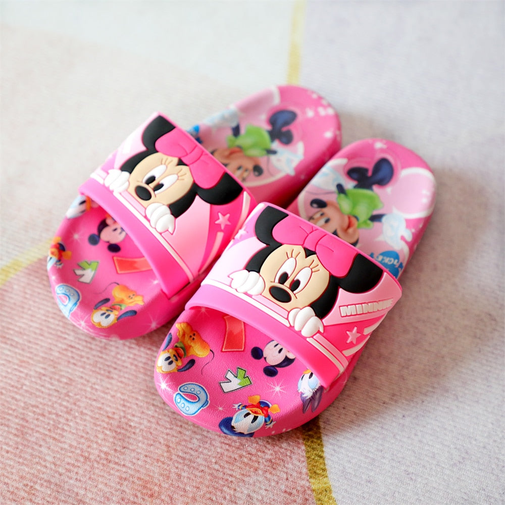 Mickey and Minnie Children's Slippers