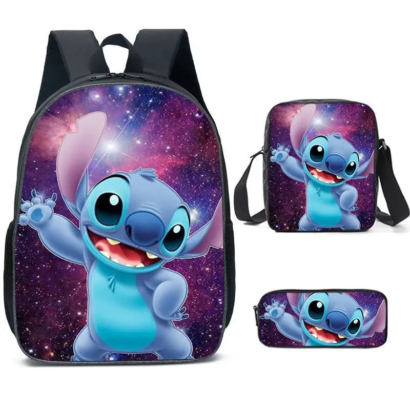 Lilo & Stitch 3-Piece Set - Backpack + Pouch + Pencil Case