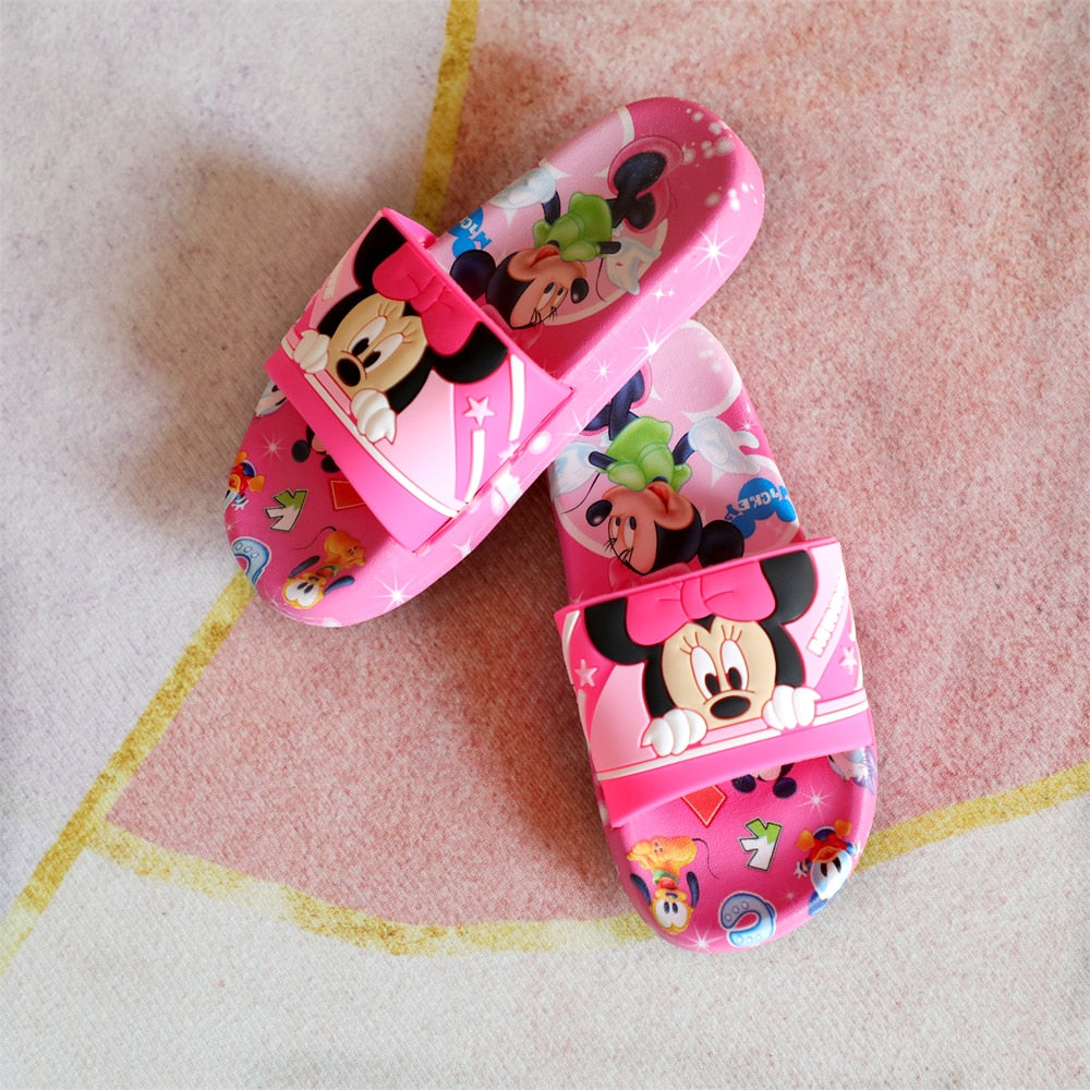 Mickey and Minnie Children's Slippers