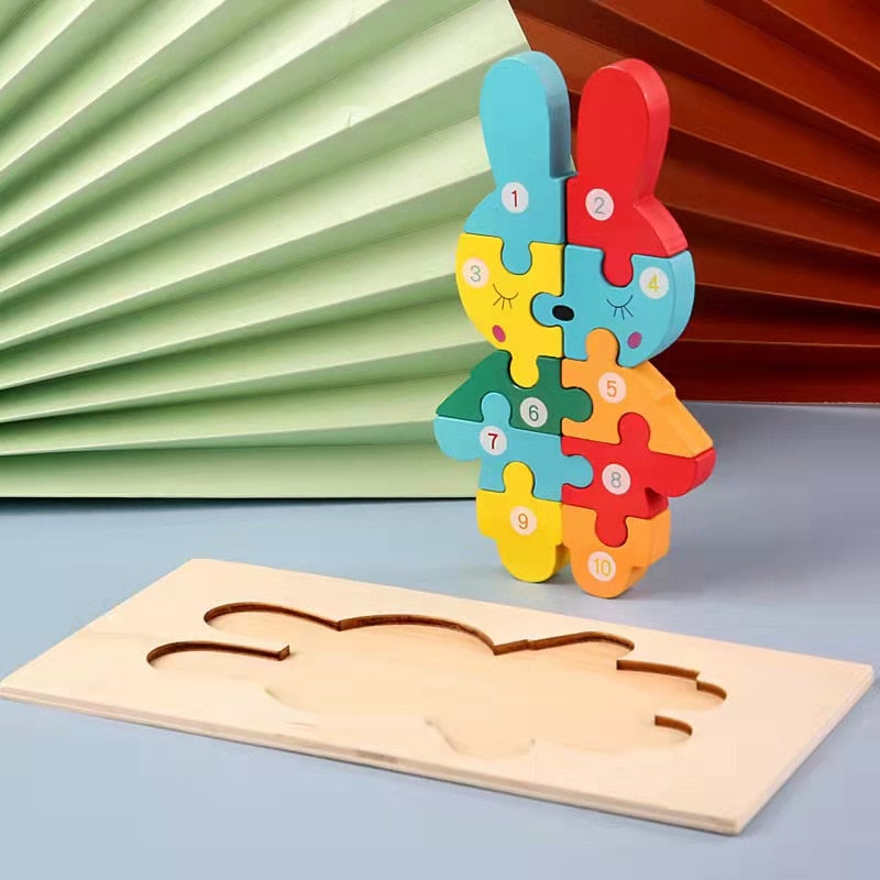 3D Wooden Puzzle - Animal World
