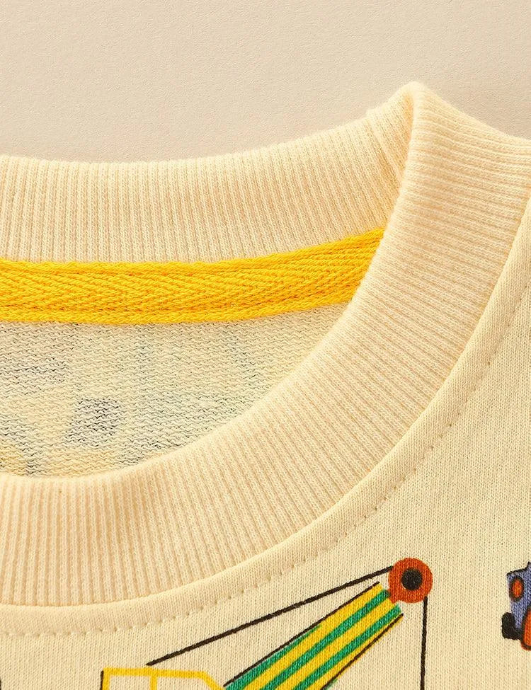 Engineering Vehicle Full Printed Sweatshirt