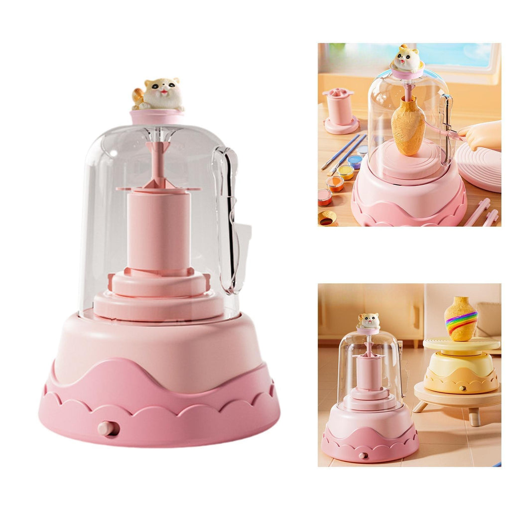 Electric Pottery Wheel for Kids Creative Educational Toy Compact Pottery Making