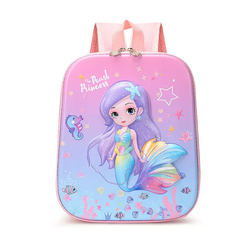 Soft-shell Waterproof Kindergarten Backpack with Cute Cartoon Design for Kids